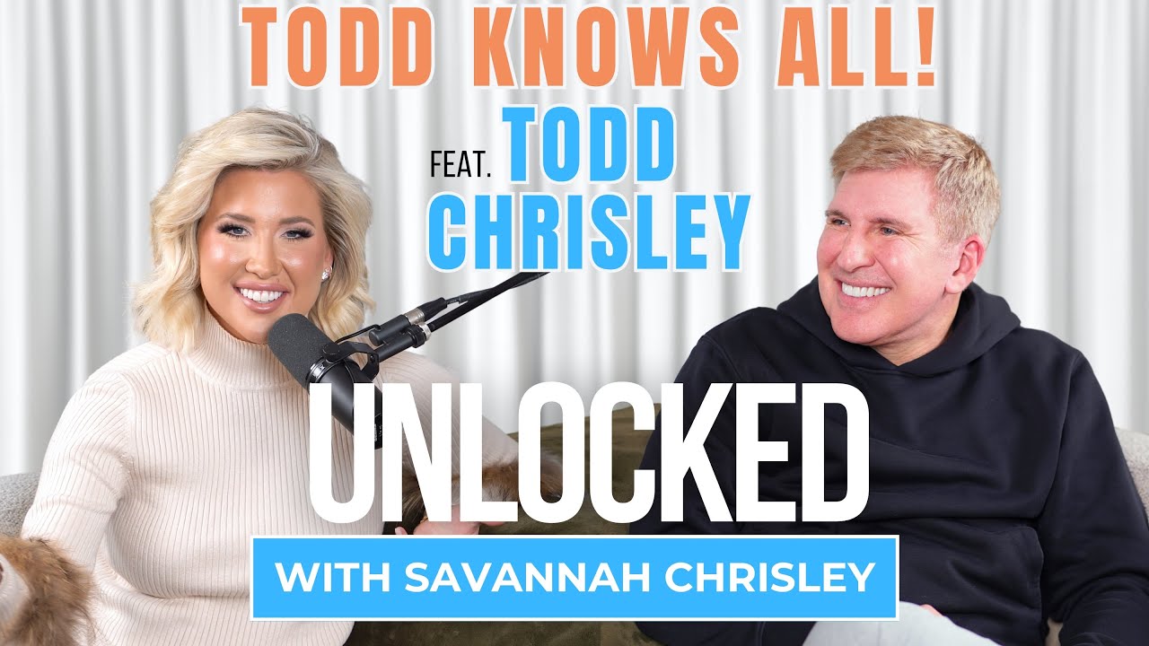 YouTube post by @SavannahChrisleyUNLOCKED for Progressive. Caption reads: Todd Knows All! (feat. Todd Chrisley) | Unlocked....