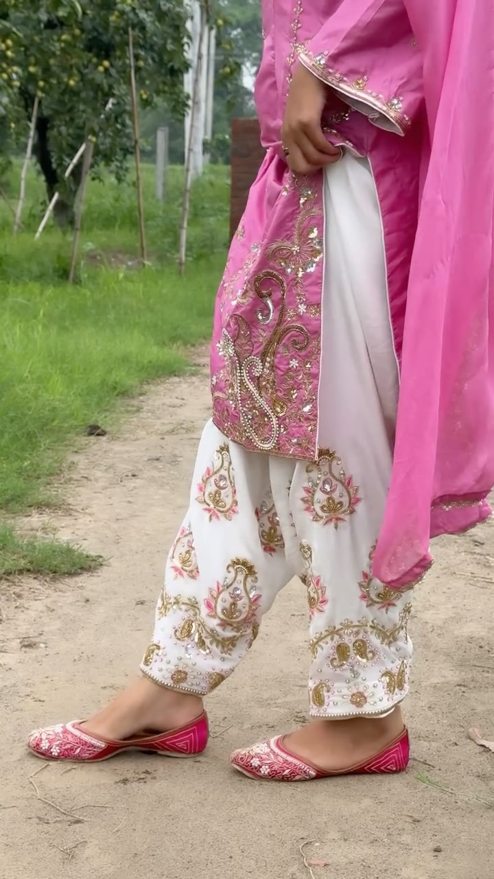 Instagram post by @jutti.kasuri for The Wedding Brigade. Caption reads: Step into elegance with this gorgeous....