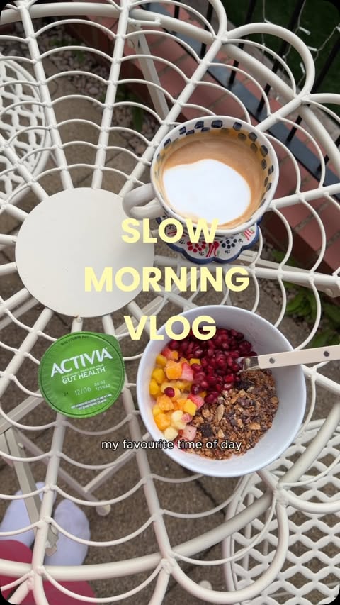 Instagram post by @demi.davey for Activia. Caption reads: AD @activiauk fixation breakfast, I love that you....