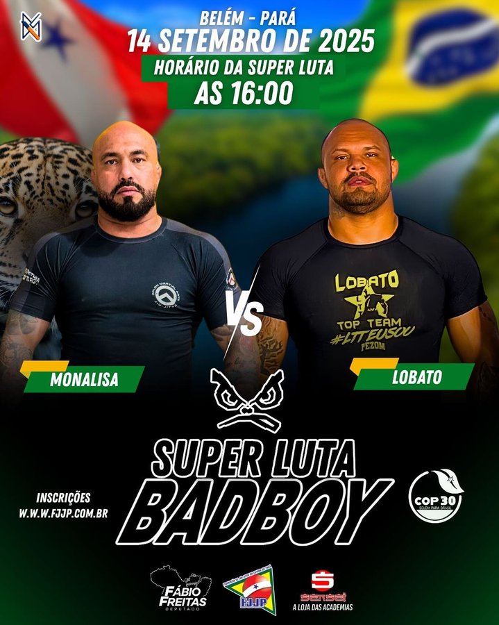 Instagram post by @lobatotopteam for Badboy. Caption reads: MAIS UMA SUPER LUTA DO BRASILEIRO BAD BOY....