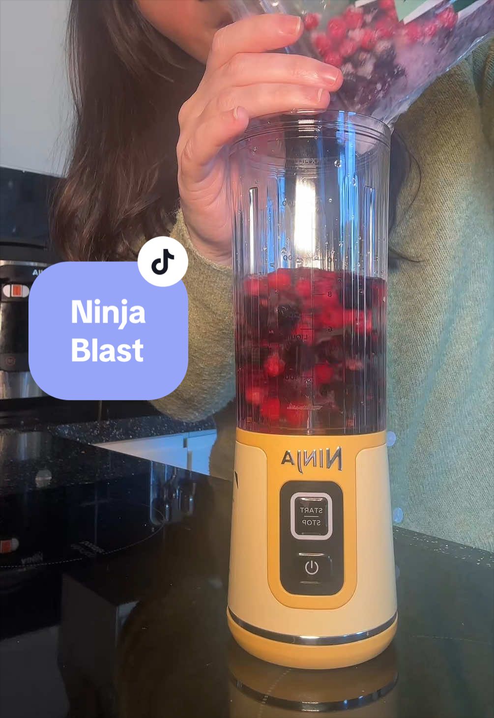 TikTok post by @amyvbrook for Nutrition Geeks. Caption reads: So easy to use too! @Ninja UK....