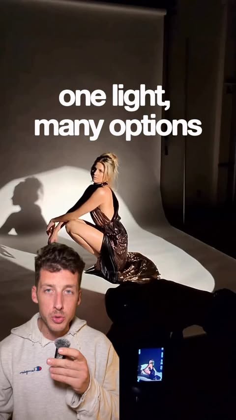 Instagram post by @garrettking.co for Aputure. Caption reads: partnered with @aputure.lighting to walk through a....