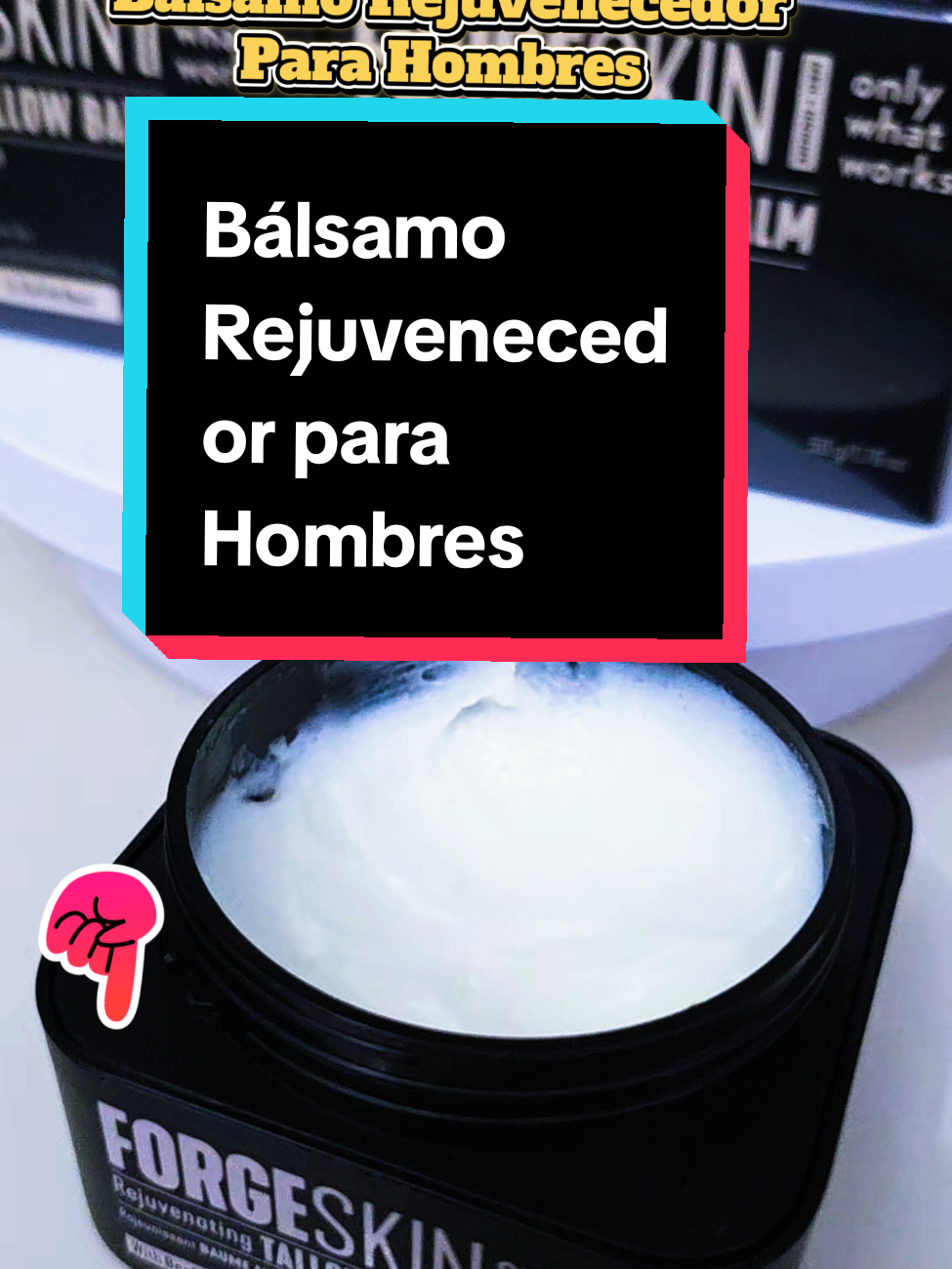 TikTok post by @cortes_mingo for Forge Skin. Caption reads: Forge skin Rejuvenating Tallow Balm Bálsamo [...].
