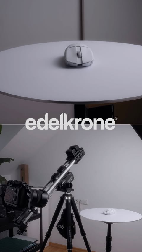 Instagram post by @mathias_shwz for Edelkrone. Caption reads: [...] I use the PackShot EDGE Bundle from....