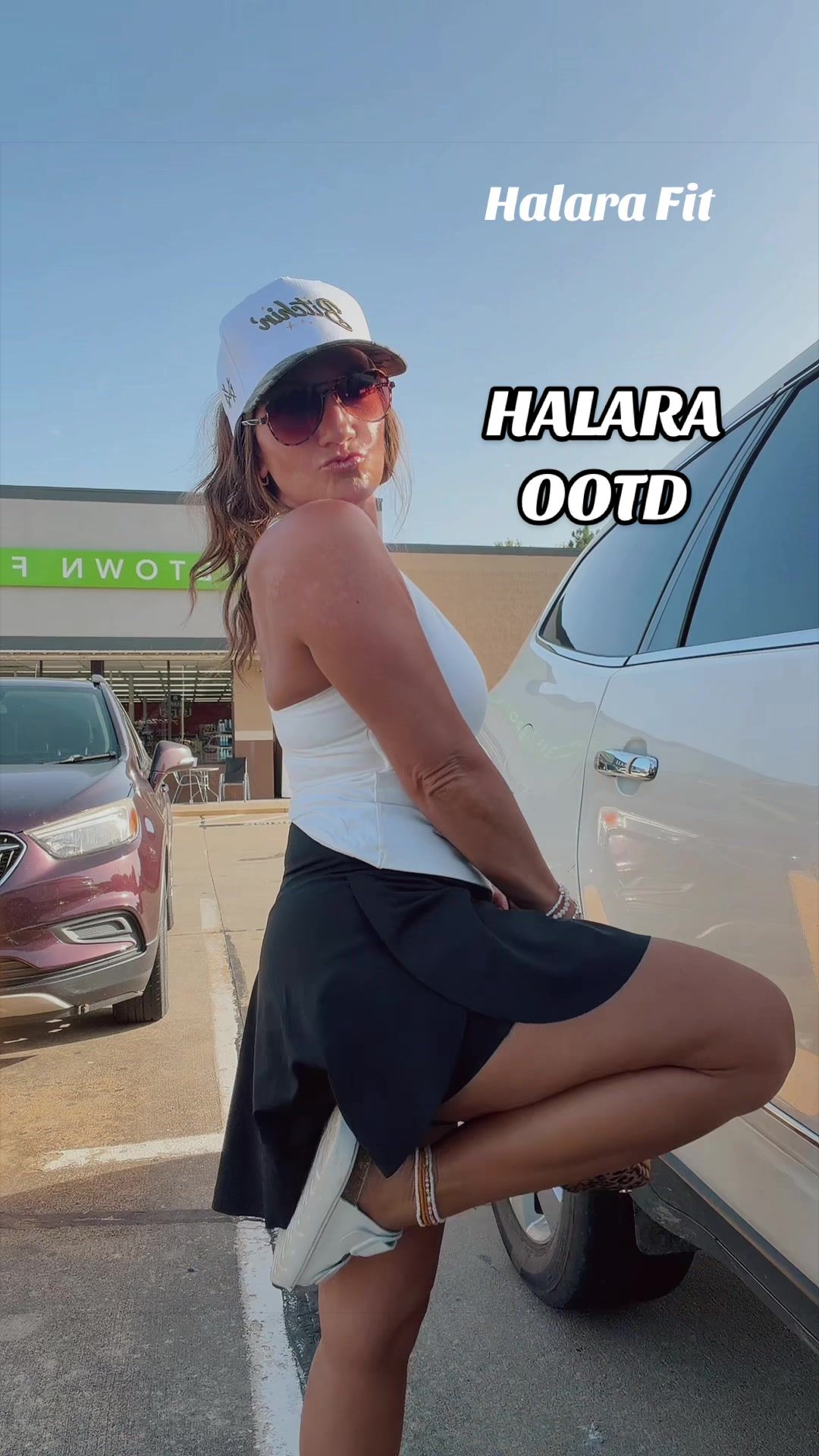TikTok post by an influencer for Halara. Caption reads: @Halara_official #halara #athleisure [...].