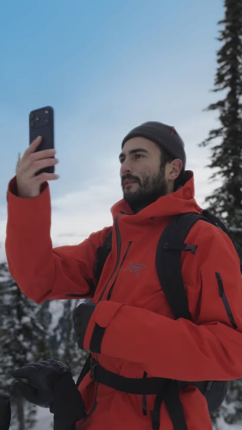 Instagram post by @samkuch_ for Rogers. Caption reads: Remote terrain just got safer. With @rogers....