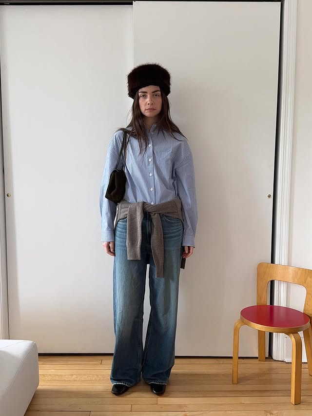 Instagram post by @accidentalinfluencer for Madewell. Caption reads: [...] knits, denim and cozy fabrics. @madewell....