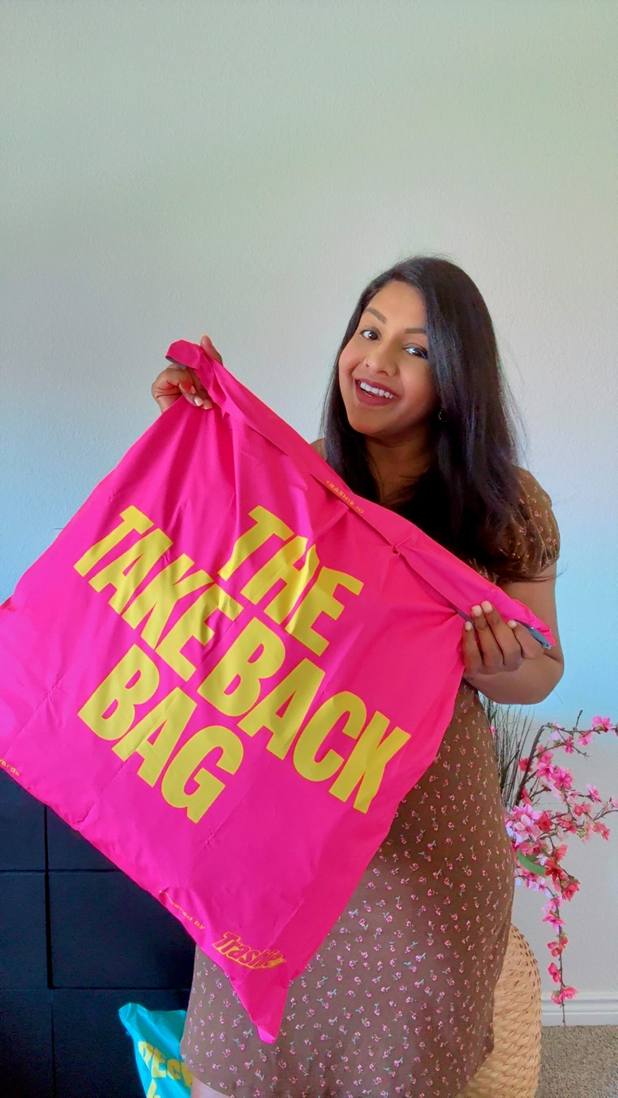 Instagram post by @cherekeerthana for Trashie. Caption reads: Do you have trash bag full of baby clothes that....