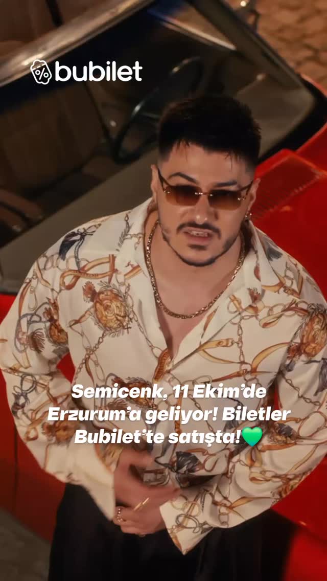 Instagram post by @erzurum_sehri for Bubilet. Caption reads: 💚Semicenk konser biletleri @bubilet profilindeki....