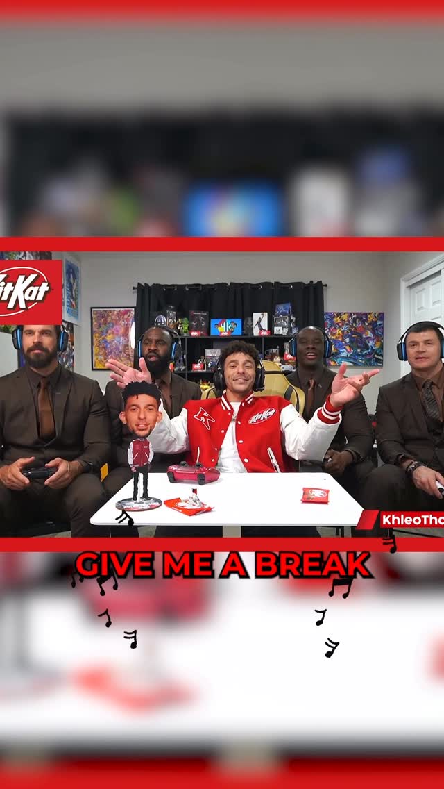Instagram post by @khleothomas for KitKat. Caption reads: Everyone is always telling me I need a break…so....