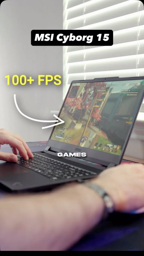 Instagram post by @aboveaveragefps for MSI Gaming. Caption reads: If you need an entry level gaming laptop is....