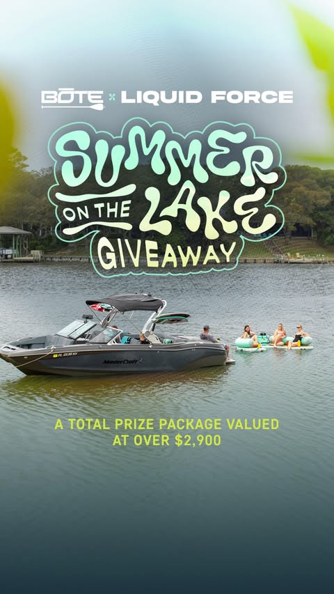 Instagram post by @boteboards for Liquid Force. Caption reads: [...] float for laid-back lounging and a Liquid....