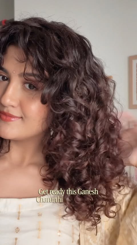 Instagram post by @madhushreee for Cadiveu Professional. Caption reads: Getting festive-ready for Ganesh Chaturthi ✨🪷 And....