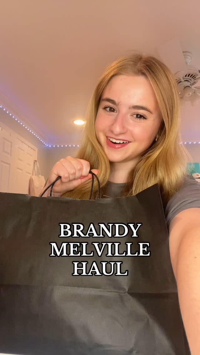 Instagram post by @preppyannafaye for Brandy Melville. Caption reads: @brandymelvilleusa haul! 
-
-
#reels #explore....