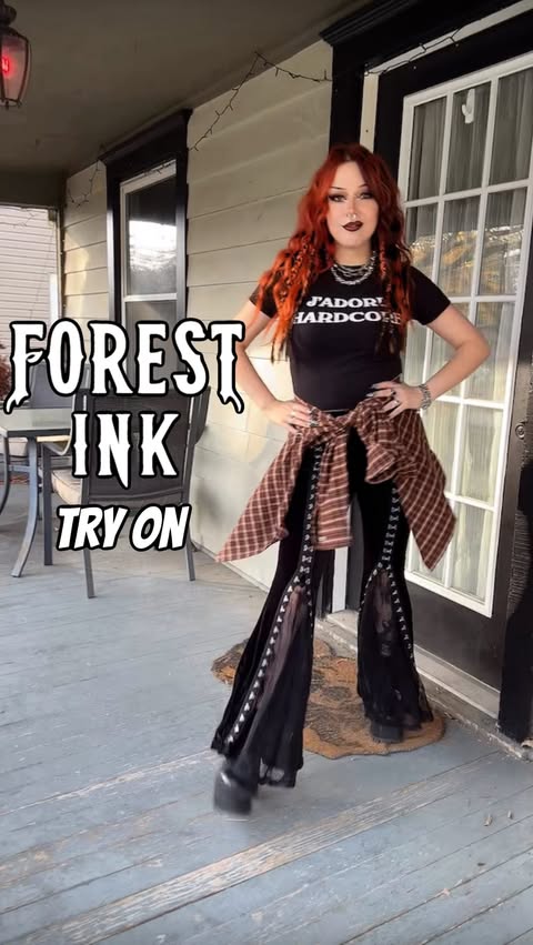 Instagram post by @mallgothmeg for Forest Ink. Caption reads: Every single piece is from the new....