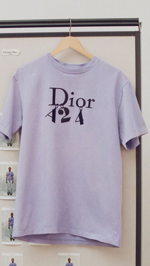 Instagram post by @jonathan.anderson for Dior. Caption reads: A24 meets Dior, a new creative collaboration....