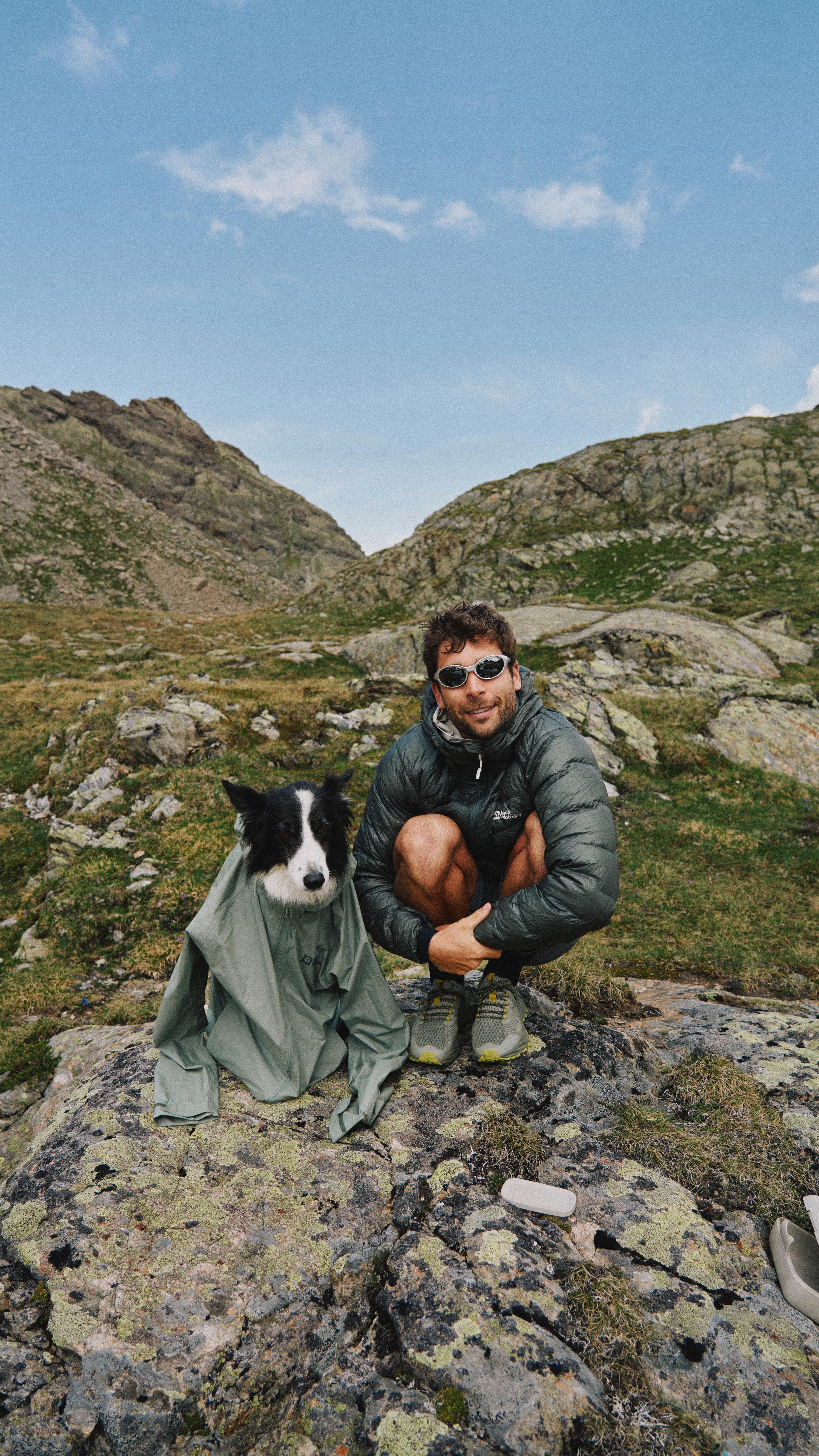 Instagram post by @antoine_collet for JACK WOLFSKIN. Caption reads: Back in the mountain and already on a hike with....