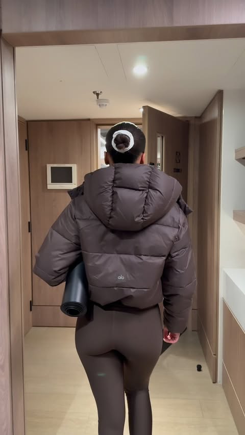 Instagram post by @tamaracex for Alo Moves. Caption reads: Moving with intention, wherever I am. The ALO....