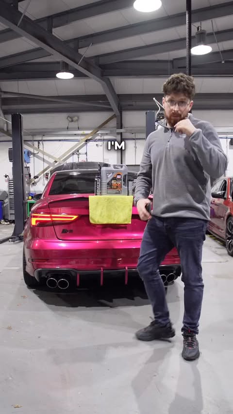 Instagram post by @rambushtv for LIQUI MOLY. Caption reads: [...] start = bad for your whip. Go shop....