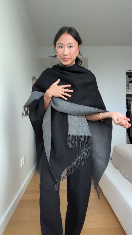 Instagram post by @judyxkam for Saks OFF 5TH. Caption reads: [...] the site so you don’t have to scroll....