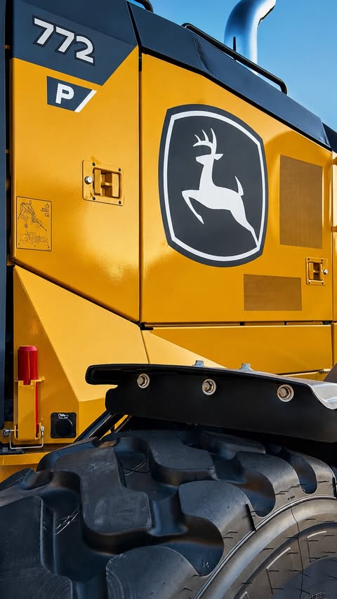 Instagram post by @bob_dietz_and_sons_inc for John Deere. Caption reads: The NEW Deere P-Tier Motor Graders are absolutely....