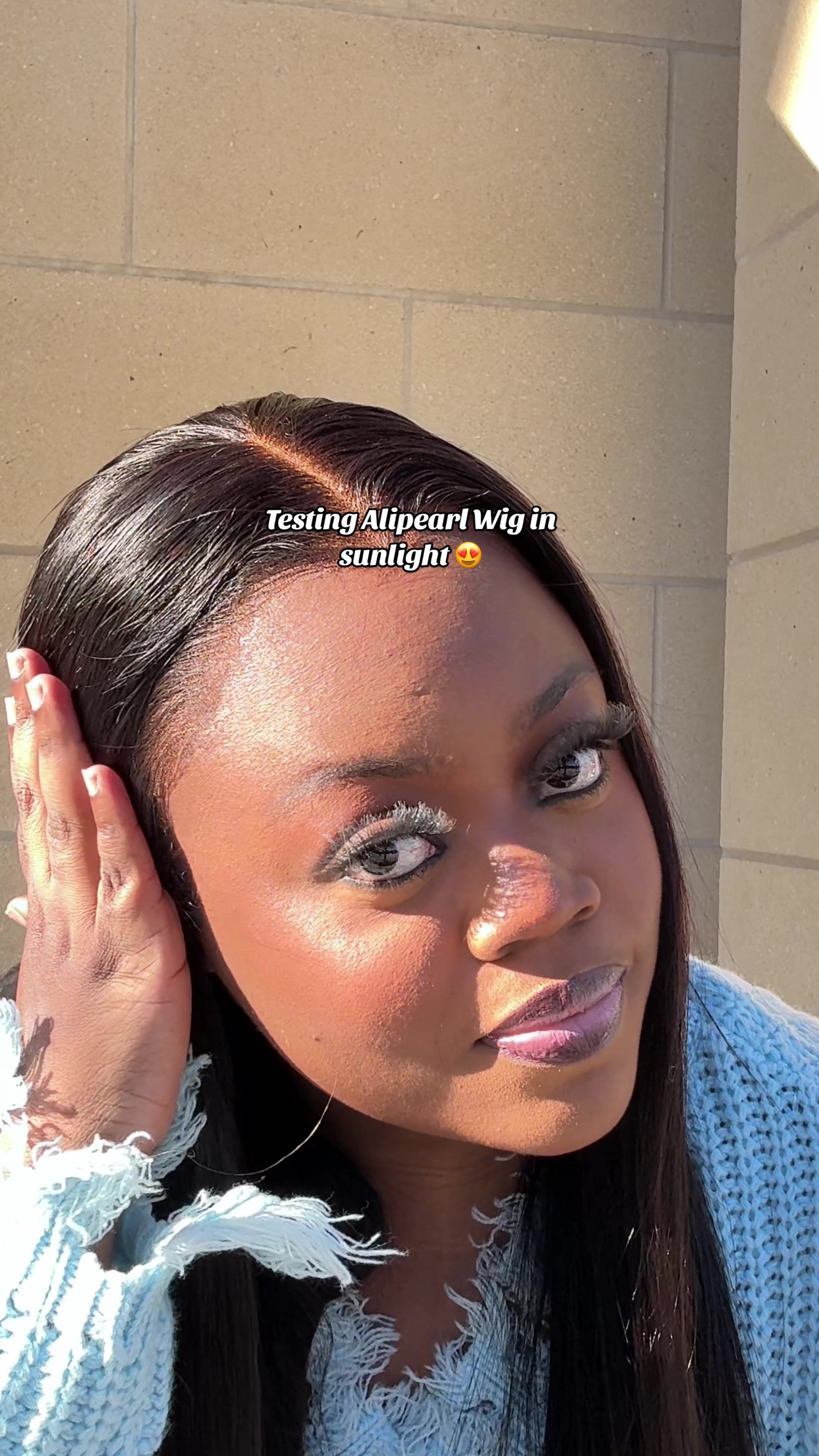 TikTok post by @miraculouschild18 for Alipearl Hair. Caption reads: [...] when it looks great in sunlight🤭....