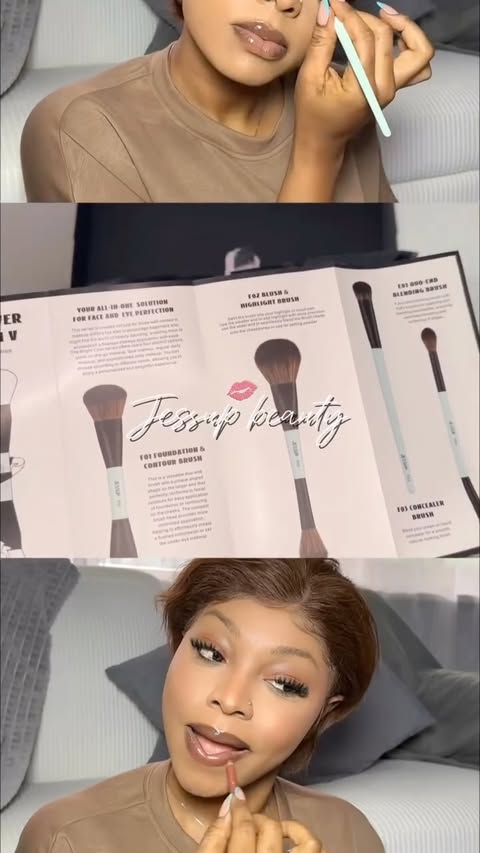 Instagram post by @_kendimbae for JESSUP. Caption reads: [...] your brushes and for me I chose to use....