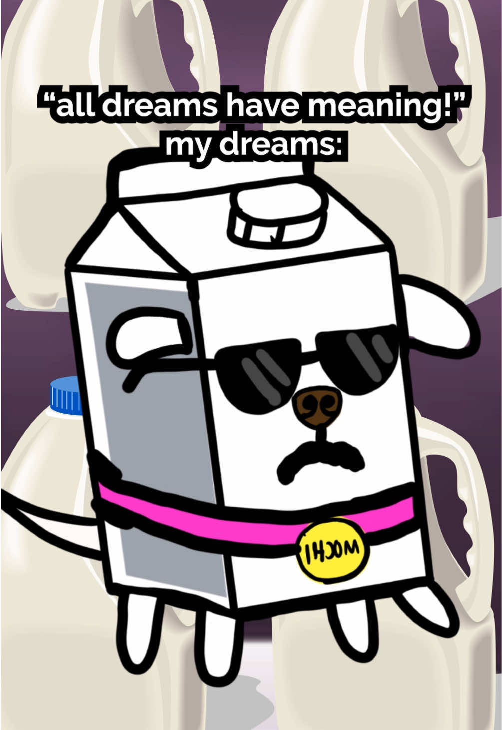 TikTok post by @maddiwinter for gonnaneedmilk. Caption reads: why did none of you stop me from creating this....