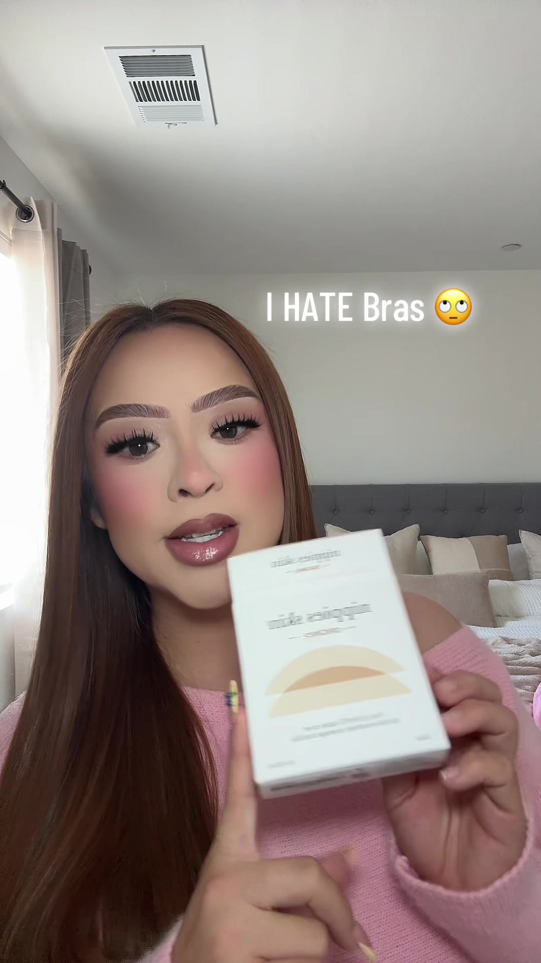 TikTok post by @anitaboniitaa_ for Nippies. Caption reads: [...] 😅 #tiktokmademebuyit #nipcovers @Nippies US.