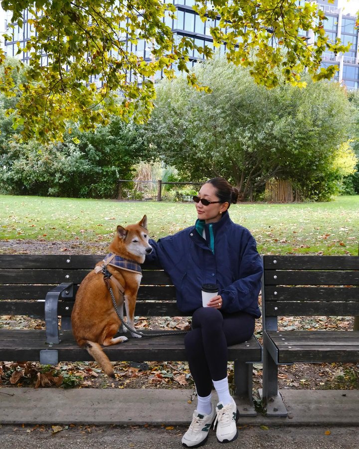 Instagram post by @itsyuyann for FP Movement. Caption reads: It’s giving chilly fall mornings 🍂
wearing....