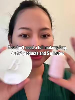 TikTok post by @softbutterscotch for Banila Co USA. Caption reads: [...] Only need these duo to do my makeup!....