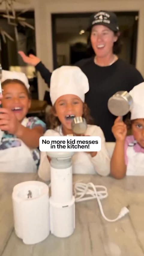 Instagram post by @emilybreeze for Cuisinart. Caption reads: When your kids want to be the chefs for the....