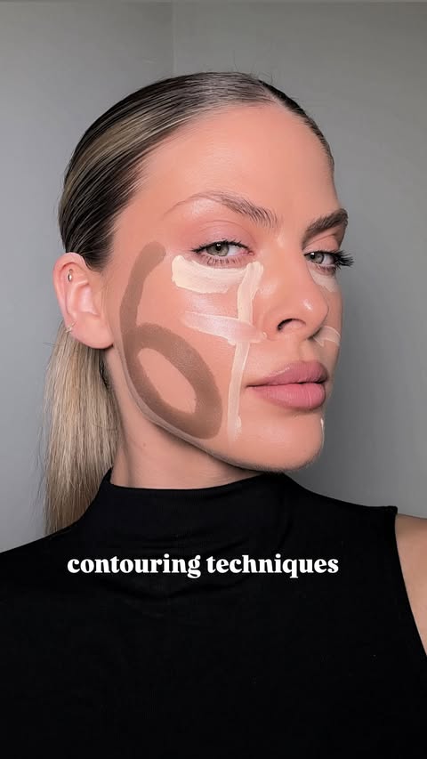 Instagram post by @monika_mua for Catrice Cosmetics. Caption reads: easy contour hacks for beginners 🥵 ‘67’ VS ‘53’....