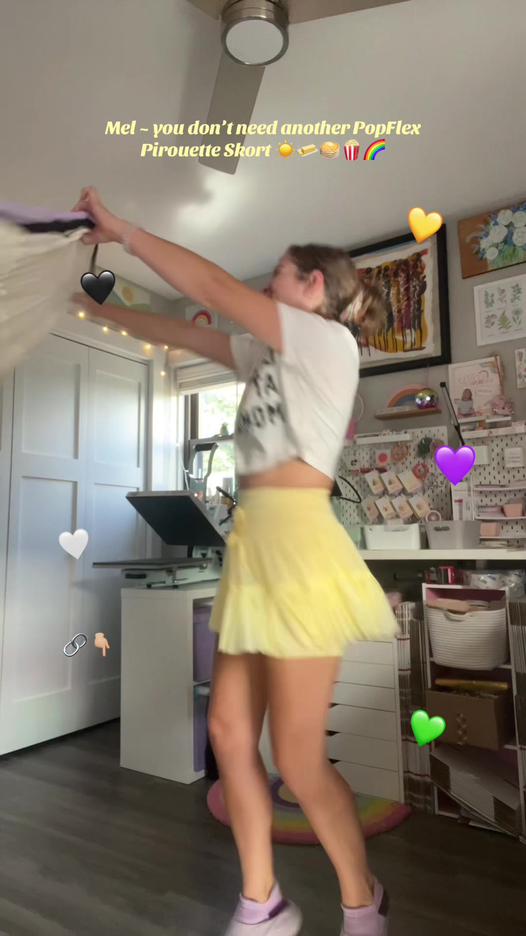 TikTok post by @mels.crafty.corner for POPFLEX Active. Caption reads: It’s a NEED ✨🤸👗🌈💟 @POPFLEX Active pirouette....