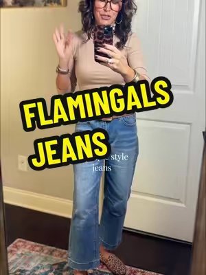 TikTok post by @life_with_b76 for Flamingo Shop. Caption reads: @Flamingals by Flamingo Shop mid blue....