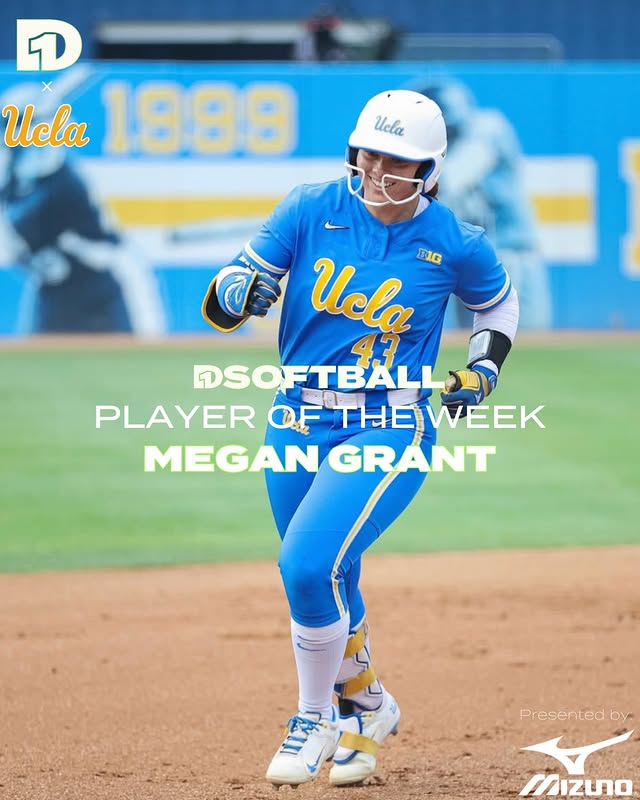 Instagram post by @uclasoftball for D1Softball.com. Caption reads: [...] by @mizunofastpitchusa Visit D1Softball.com.
