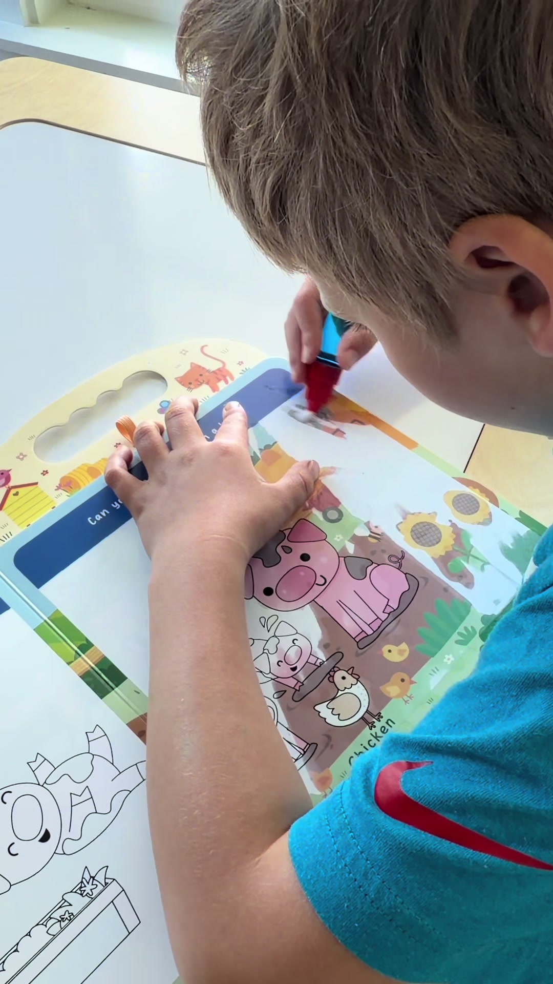 TikTok post by @make.create.play.kids for JoyCat. Caption reads: [...] These Paint With Water books from @Joycat....