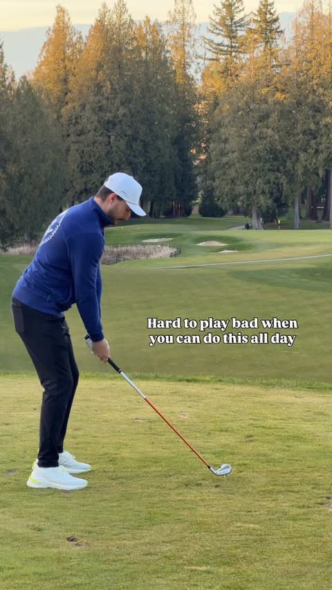 Instagram post by @michaelcaan for VICE GOLF. Caption reads: [...] plugging in the winter 😂 . @vicegolf -....