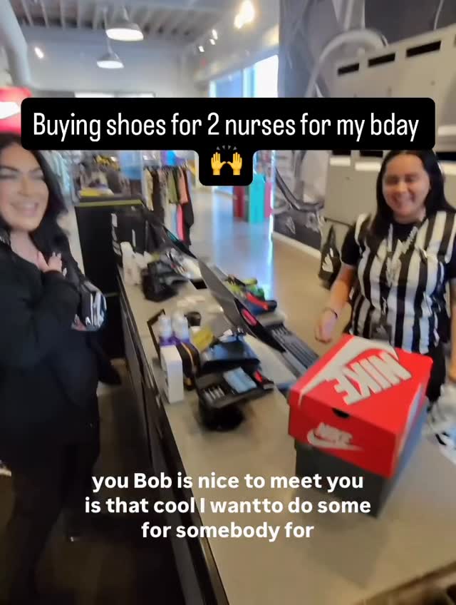 Instagram post by @thehoodsanta for Foot Locker. Caption reads: For my birthday, I walked into @footlocker and....