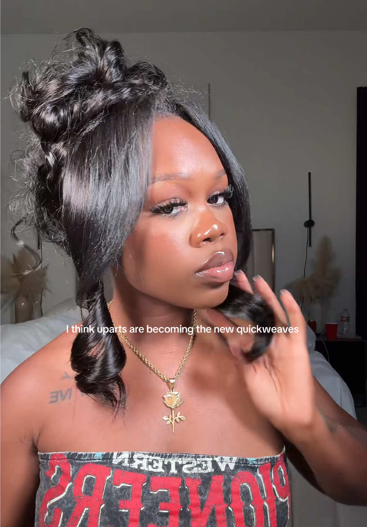 TikTok post by @ebonyrosaa for Mscoco Hair. Caption reads: This is my favorite UPART by far @Mscoco Hair....