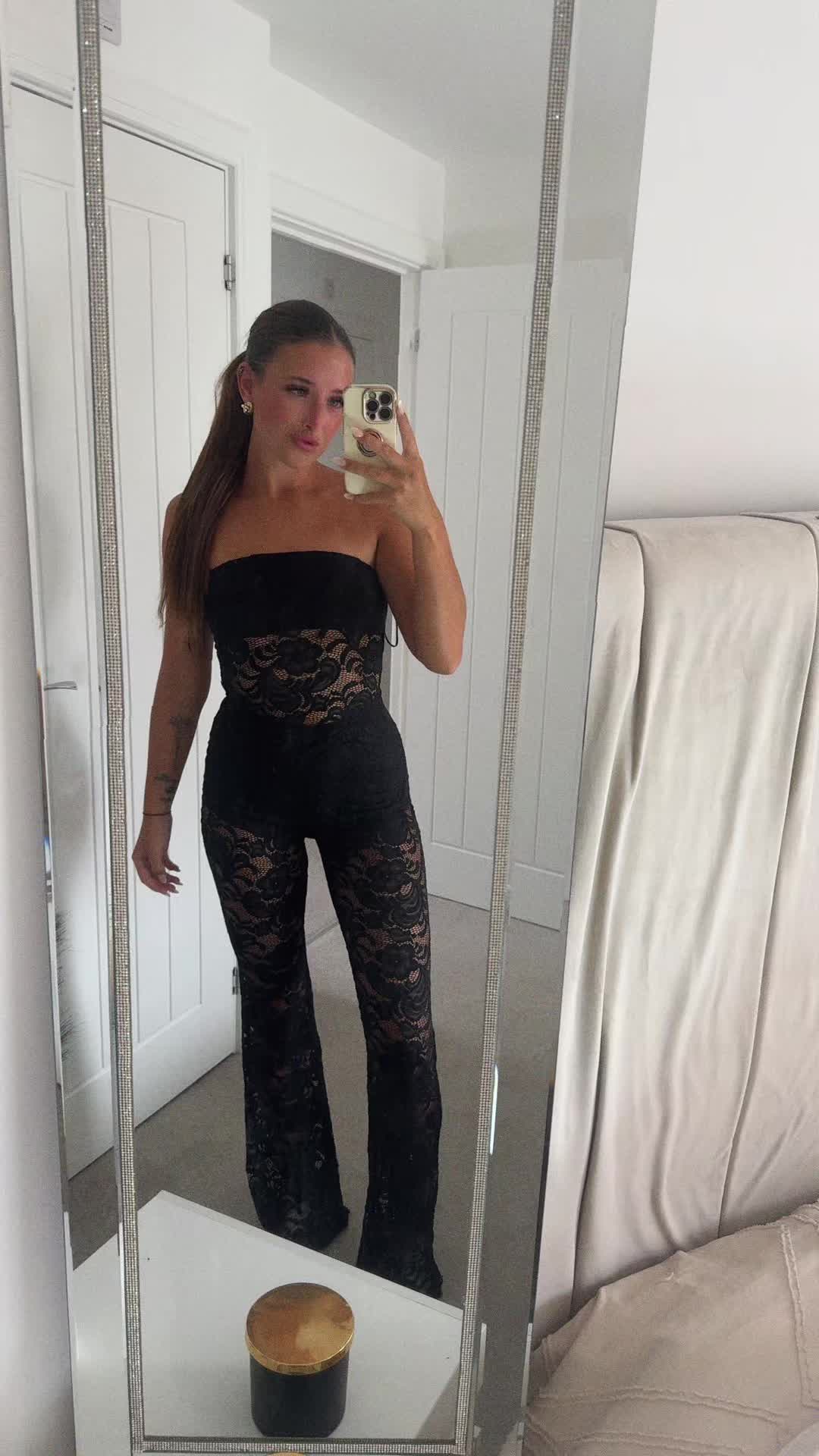 TikTok post by @shaunawhiteman for Rebellious Fashion. Caption reads: [...] this black co-ord from @Rebellious Fashion....