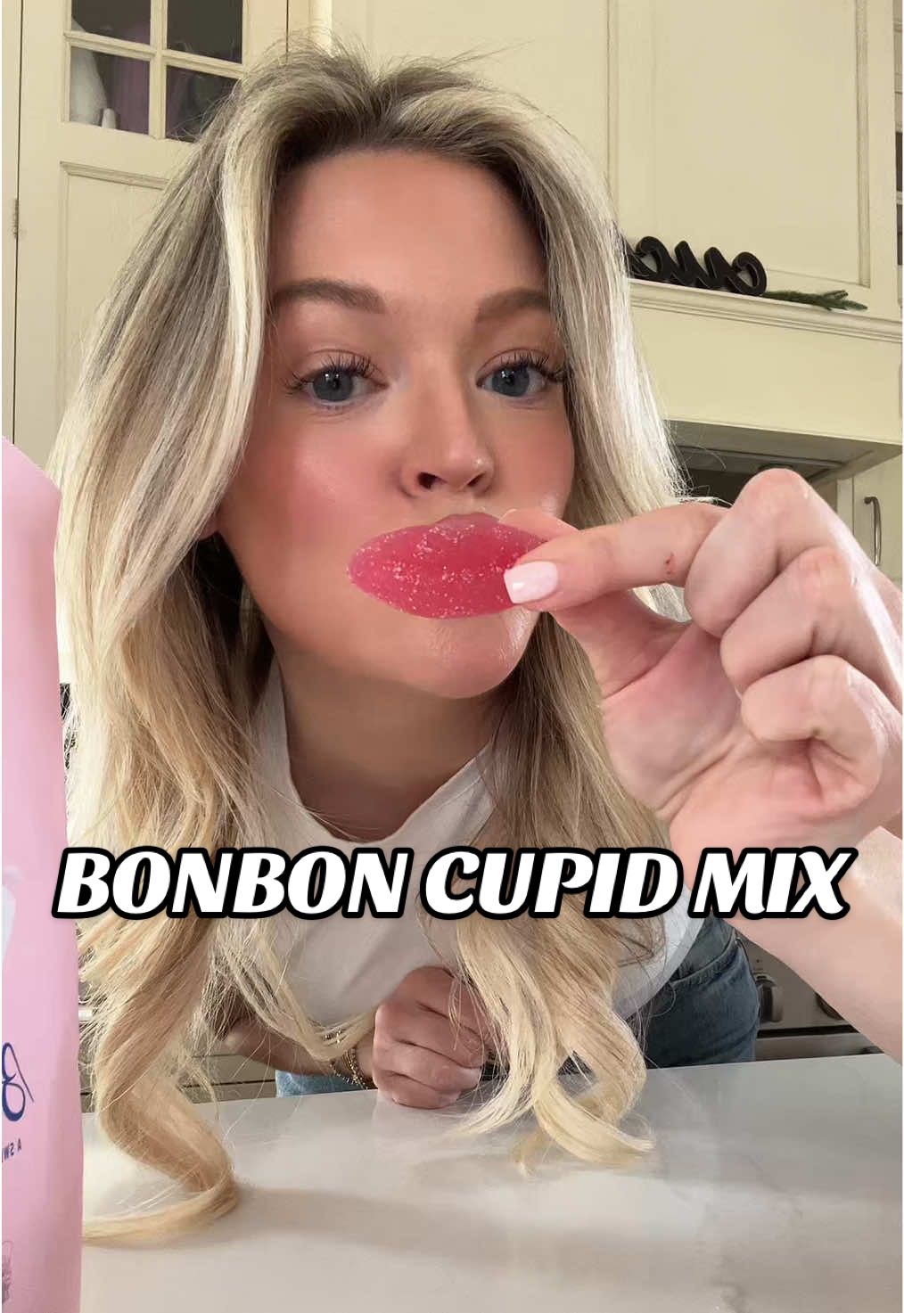 TikTok post by @beautyofthefoodie for BonBon NYC. Caption reads: YUM @BonBon - A Swedish Candy Co. .