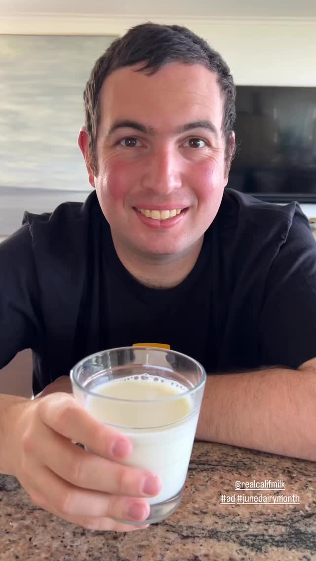 Instagram post by @david_loveonthespectrum for Real California Milk. Caption reads: Time to celebrate #junedairymonth with a little....