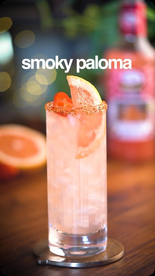 Instagram post by @itscocktailhour_ for Master of Mixes. Caption reads: Paloma’s are always one of my favorite cocktails....
