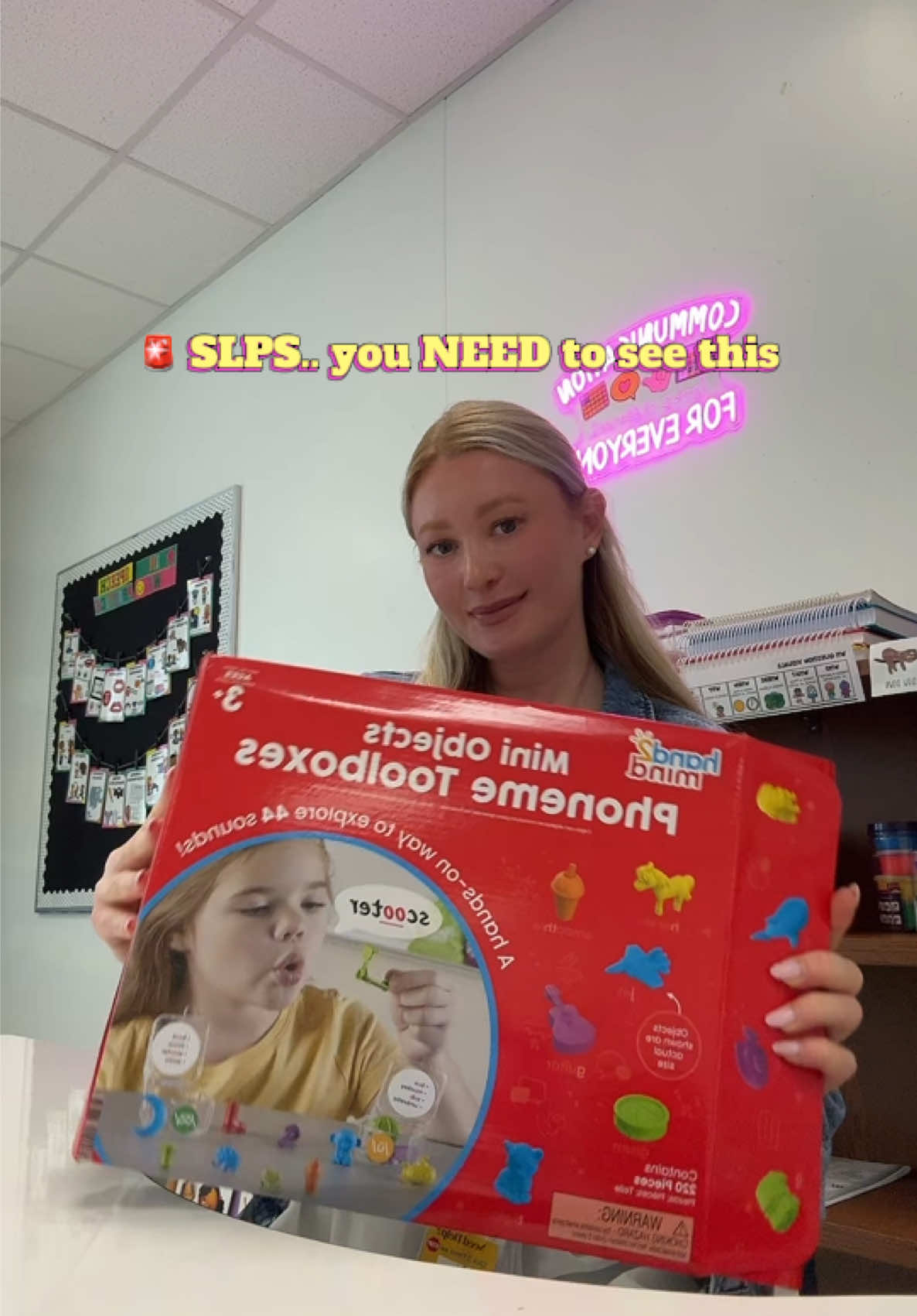 TikTok post by @alanachorna for hand2mind. Caption reads: [...] #reading #therapytiktok #schoolslp....