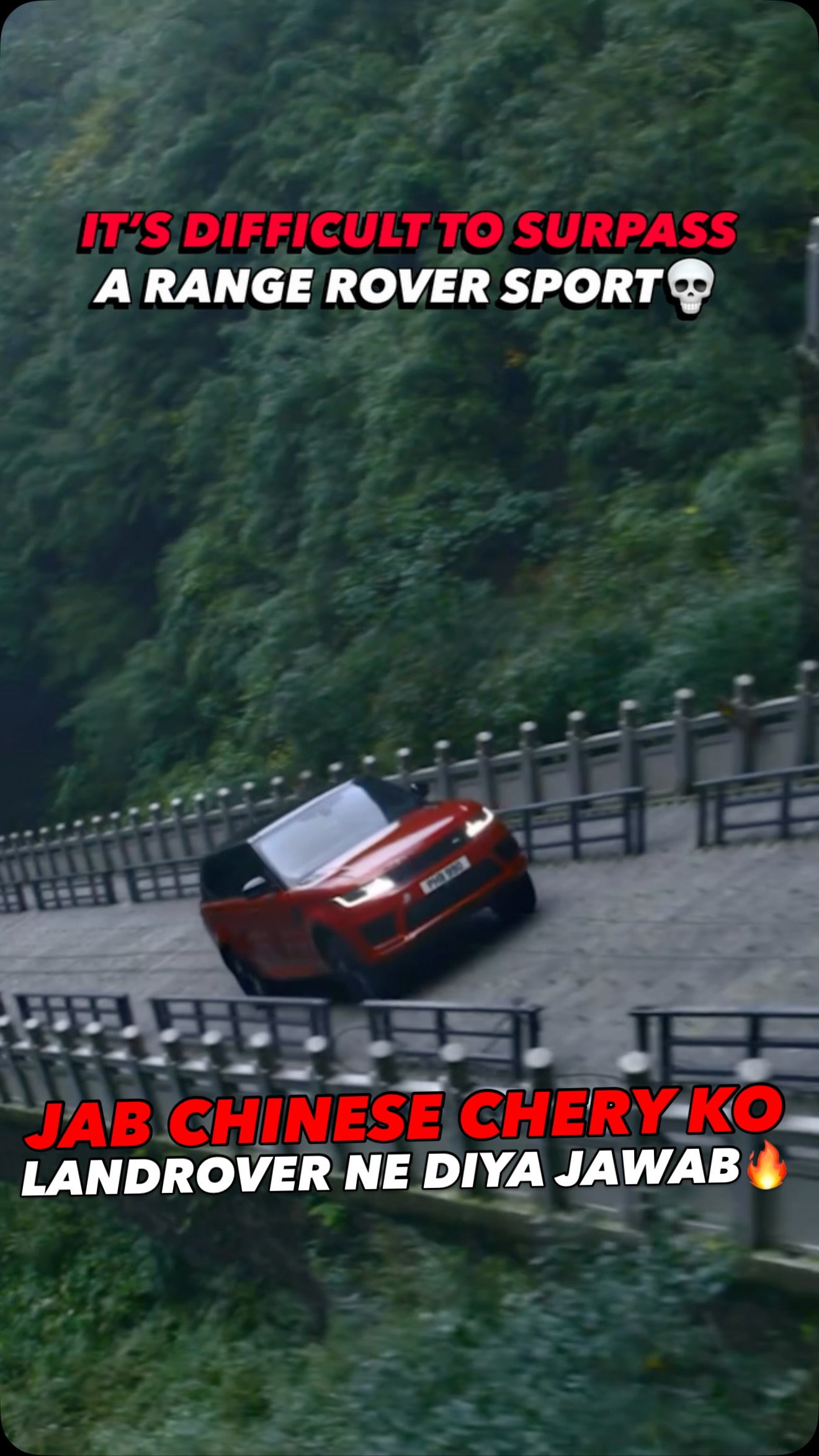 Instagram post by @autojournal_india for Land Rover. Caption reads: “जब LANDROVER ने दिया CHERRY को मुंहतोड़....
