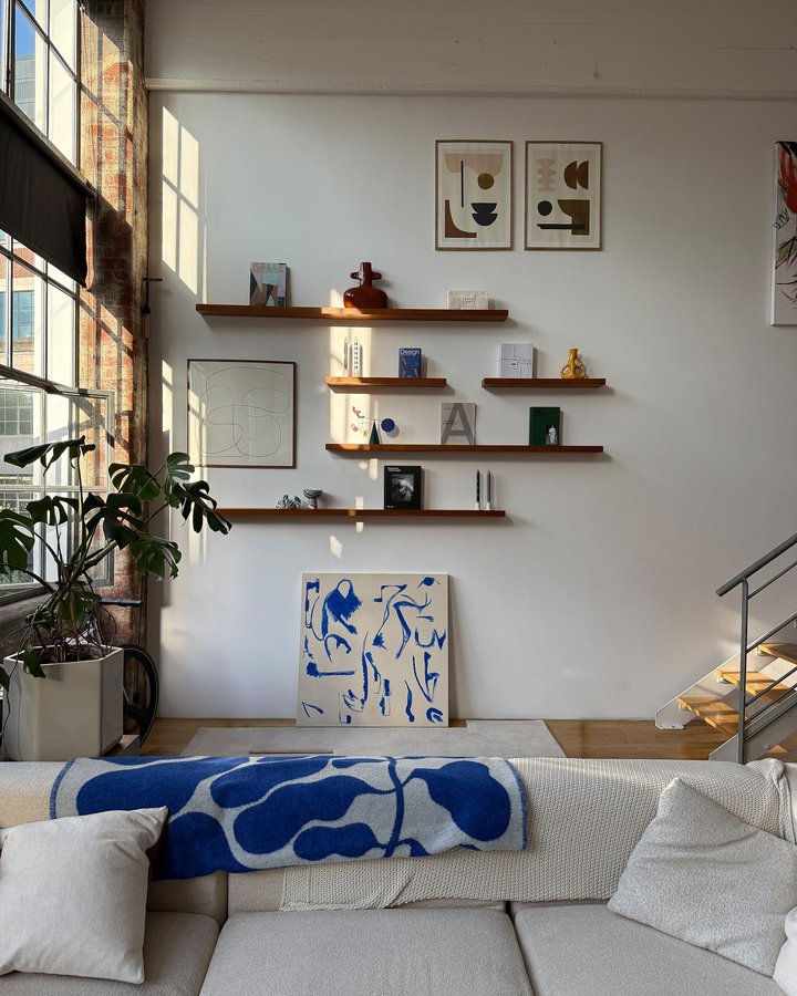 Instagram post by @ldnloft for Dbjourney. Caption reads: [...] to my shelves. I love a new book 🤍....