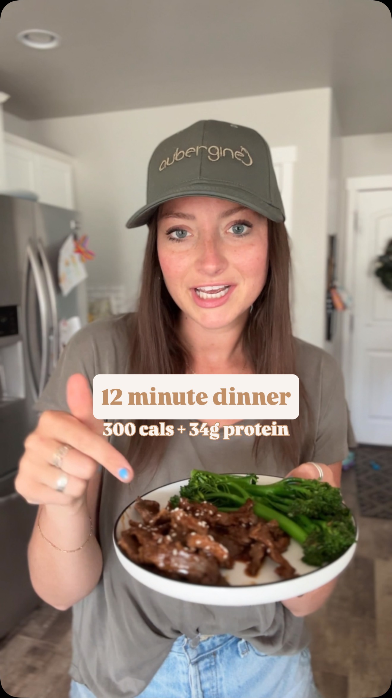 Instagram post by @lexingtonbrewer for Kevins Natural Foods. Caption reads: 300 cals + 34g protein dinner!! ⬇️

this meal came....