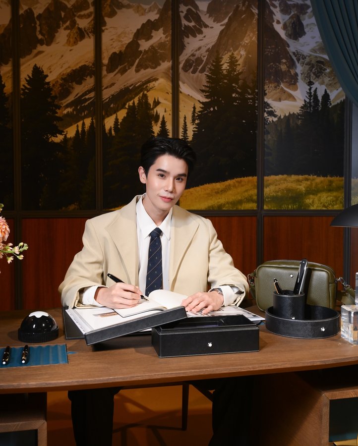 Instagram post by @jimmyyjp for Montblanc. Caption reads: Wes Anderson meets @Montblanc — a world where....