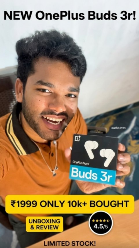 Instagram post by @sathasvm for OnePlus. Caption reads: ₹1999 ku OnePlus ah? 😳🔥 . 10,000+ peru....